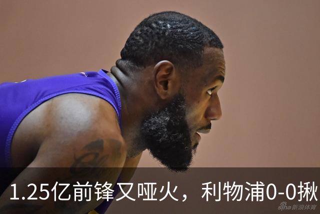 1.25亿前锋又哑火，利物浦0-0揪出大问题：全场拉边不进球